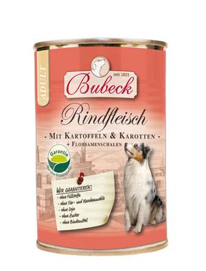 Bubeck Nassfutter Rindfleisch – mit Kartoffeln und Karotte